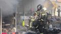 На рынке сгорело несколько торговых павильонов