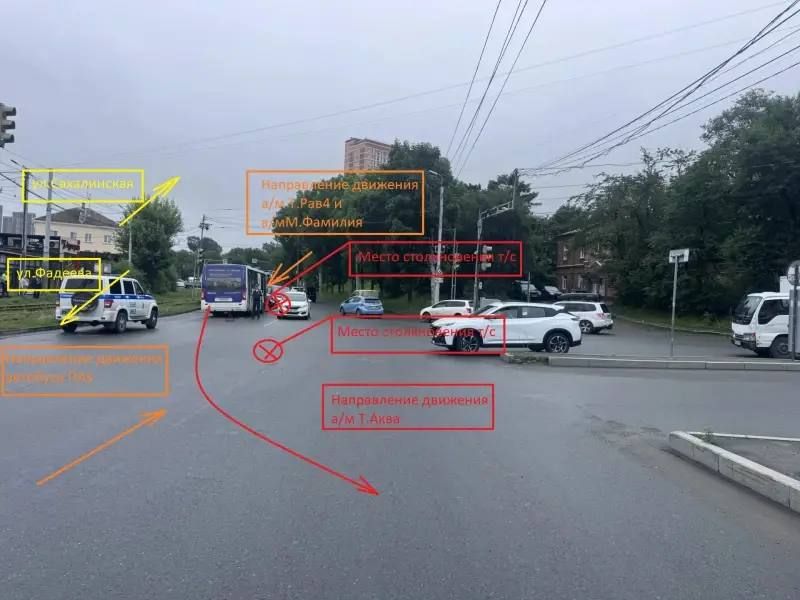 На Борисенко столкнулись три машины и пассажирский автобус, пострадал один человек
