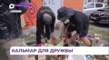 Кальмар-монстр в эти дни рождается на подпорной стене в районе улицы Гоголя