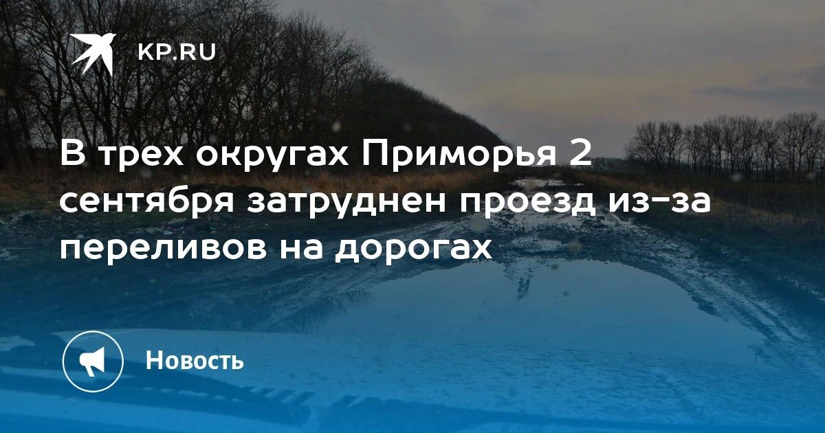 В Приморье затруднен проезд