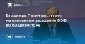Владимир Путин выступает на ВЭФ во Владивостоке