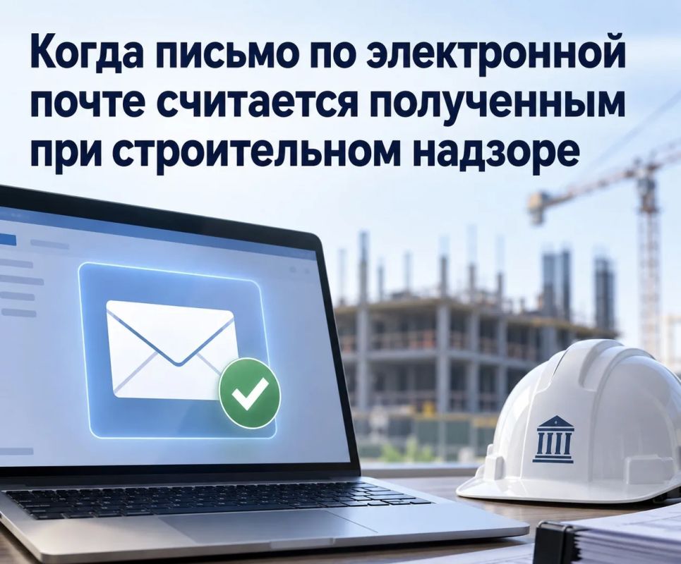 Минстрой разъяснил, когда письмо по электронной почте считается полученным при строительном надзоре