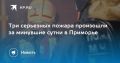 Три серьезных пожара в Приморье за сутки