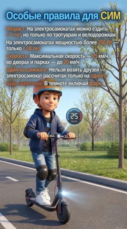Главные правила для велосипедистов и СИМ: Главные правила для велосипедистов и СИМ: