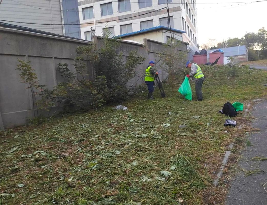 Осень вступает в свои права, а мы продолжаем наводить порядок на зеленых зонах Владивостока Осень вступает в свои права, а мы продолжаем наводить порядок на зеленых зонах Владивостока