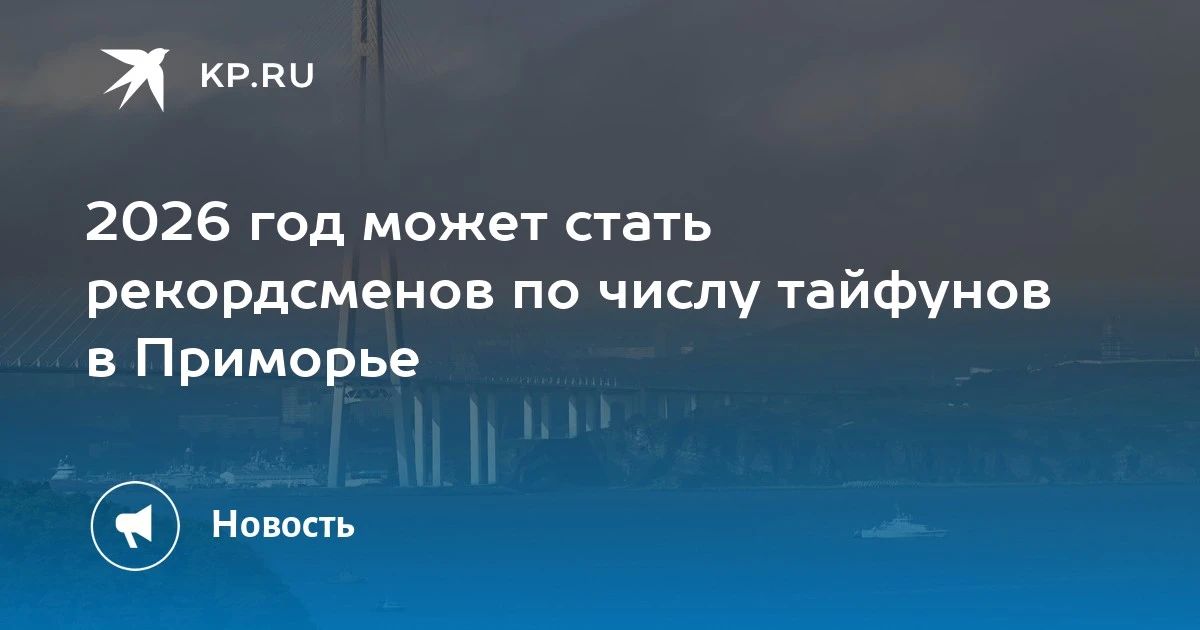 2026 год может побить рекорд по числу тайфунов в Приморье