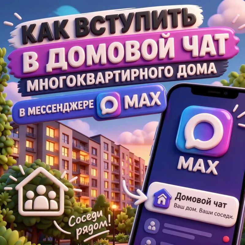 Оставайтесь на связи с соседями в домовом чате в мессенджере МАХ