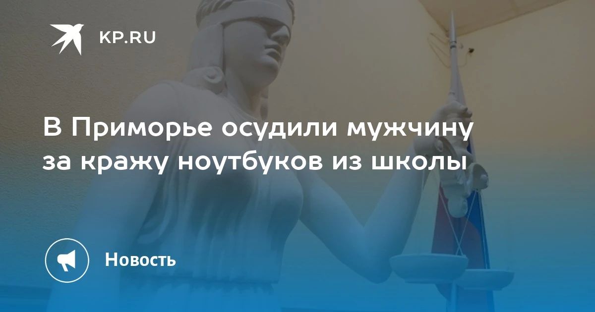 Преступление в школе: осуждён за кражу ноутбуков