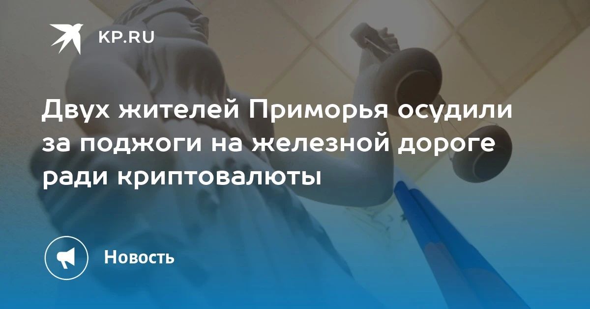 Два подростка из Приморья осуждены за поджоги на железной дороге ради криптовалюты