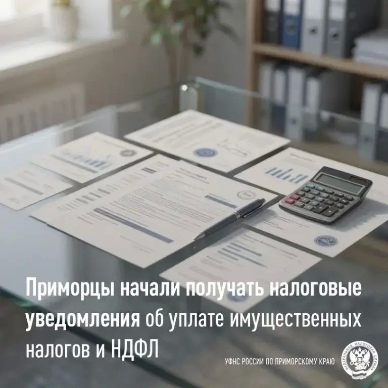 Приморцы начали получать уведомления об уплате имущественных налогов и НДФЛ