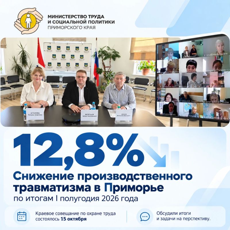 В Приморье снизился уровень производственного травматизма