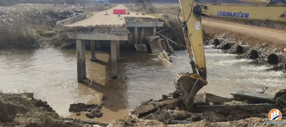 Строим быстровозводимый мост для надежного сообщения с Шекляево Анучинского округа