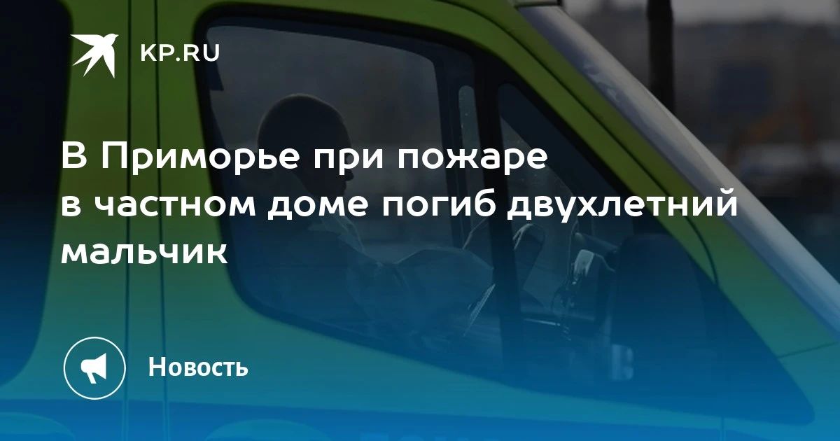 Трагедия в Приморье: при пожаре в частном доме погиб двухлетний мальчик