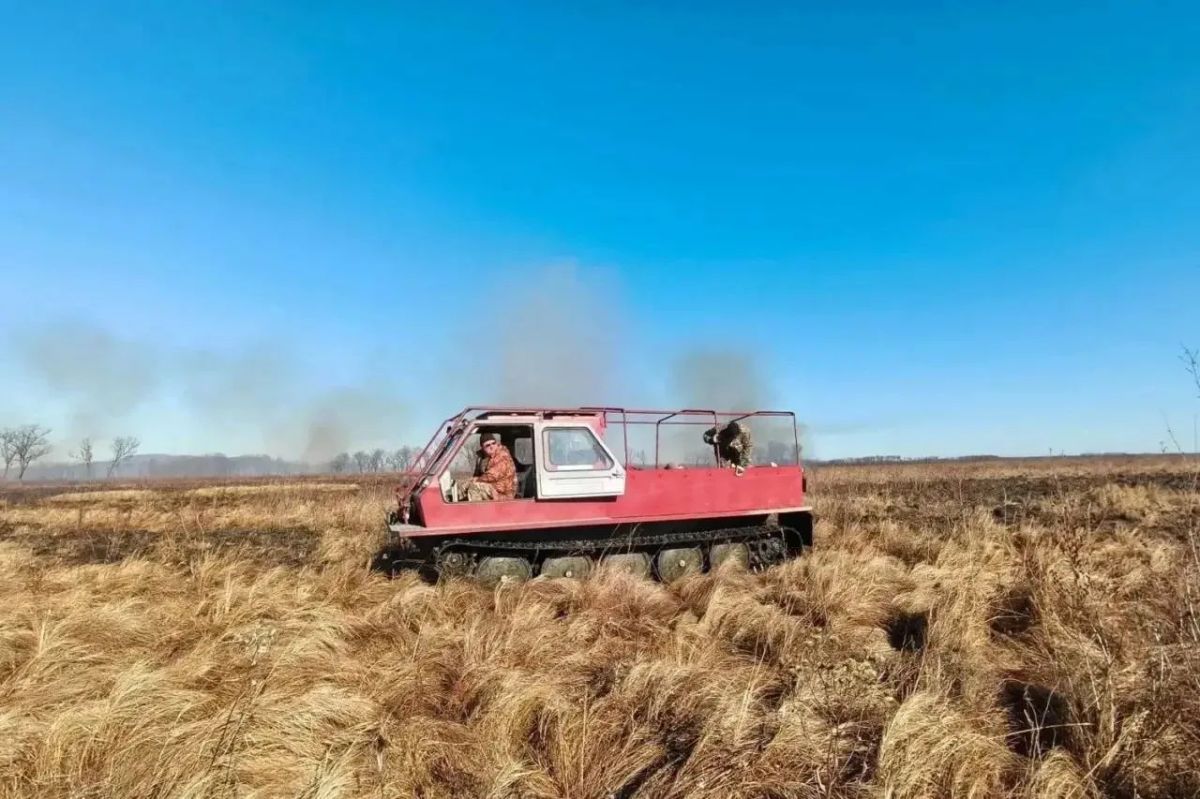В Приморье огнеборцы продолжают тушение лесных пожаров