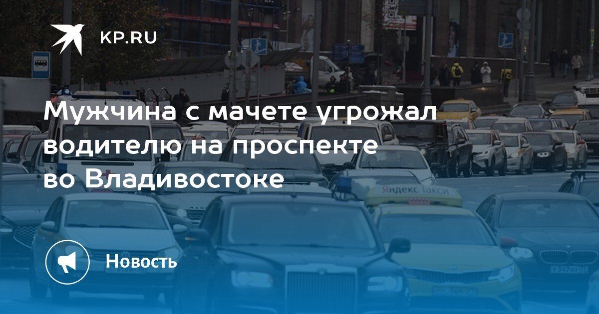 Мужчина с мачете угрожал водителю на проспекте 100-летия Владивостока