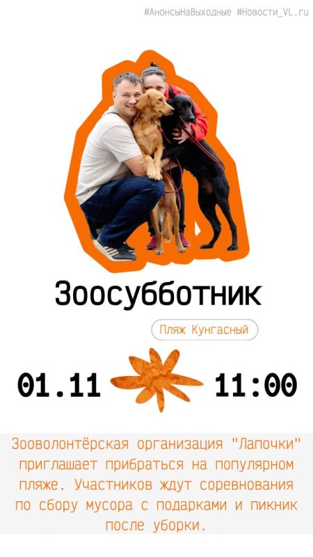 Анонсы событий во Владивостоке на выходные Анонсы событий во Владивостоке на выходные