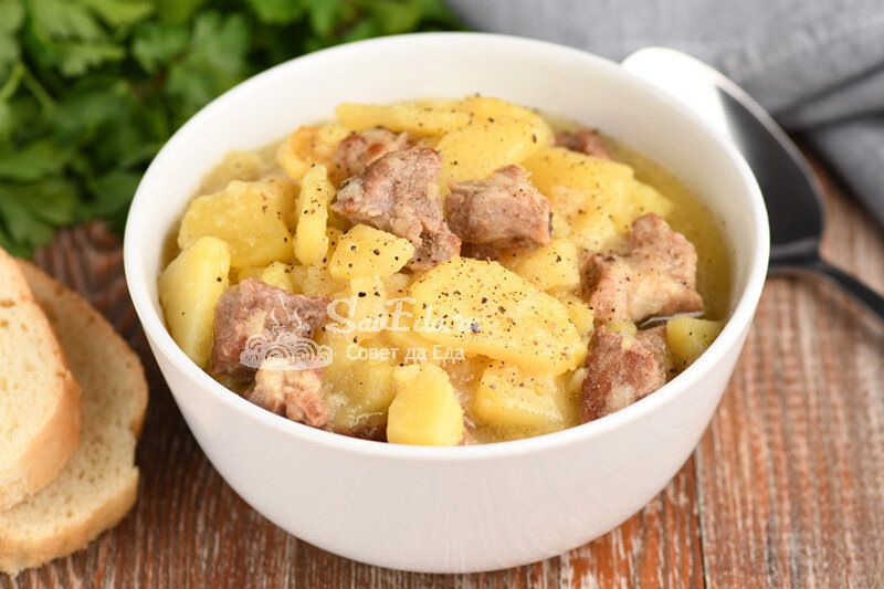 Узнайте секреты вкусной тушеной картошки с мясом и печенью